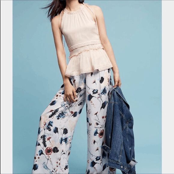 Anthropologie Maeve Leilana Ruffled Halter Top size Small - Picture 2 of 10